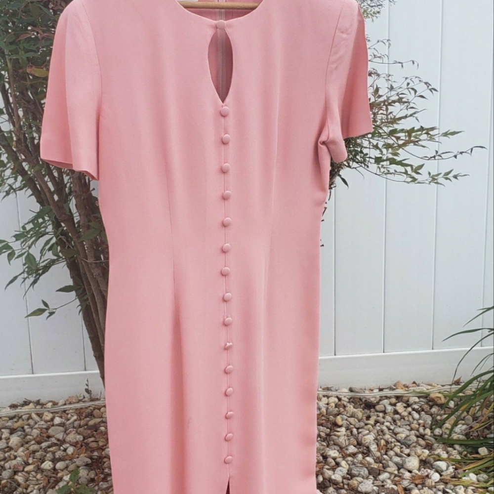 Donna Ricco Pink Button-Front Dress